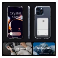   Spigen Crystal Slot Apple iPhone 15 Pro tok kártyatartóval, Crystal Clear, átlátszó