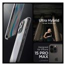Spigen Ultra Hybrid Apple iPhone 15 Pro Max tok, Space Crystal, átlátszó-szürke, fekete-átlátszó