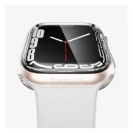   Spigen Ultra Hybrid Apple Watch 9 / 8 / 7 41mm tok, kijelzővédő felülettel, Crystal Clear, átlátszó