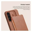 Nillkin Qin Pro Samsung Galaxy A55 5G bőr flip tok, fekete