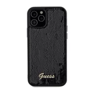 Guess Sequin Script Logo iPhone 12/12 Pro tok, fekete