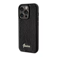 Guess Sequin Script Logo iPhone 14 Pro tok, fekete