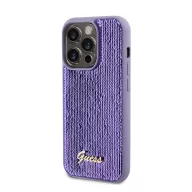 Guess Sequin Script Logo iPhone 14 Pro tok, lila