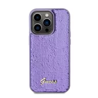 Guess Sequin Script Logo iPhone 14 Pro tok, lila