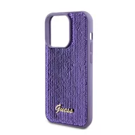 Guess Sequin Script Logo iPhone 14 Pro Max tok, lila