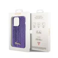 Guess Sequin Script Logo iPhone 14 Pro Max tok, lila