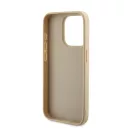 Guess PU Leather Iridescent Metal Script iPhone 15 Pro tok, arany