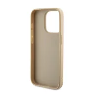  Guess PU Leather Iridescent Metal Script iPhone 15 Pro tok, arany