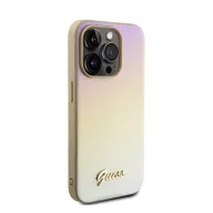   Guess PU Leather Iridescent Metal Script iPhone 15 Pro Max tok, arany