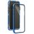 Apple iPhone 12 / 12 Pro, Alumínium mágneses védőkeret, elő- és hátlapi üveggel, Magnetic Full Glass, átlátszó/kék