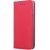 Apple iPhone 12 / 12 Pro, Oldalra nyíló tok, stand, Smart Magnet, piros