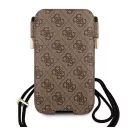 Guess 4G Metal Logo GUHCP12M4GPSBR 6,1" telefontartó táska, barna