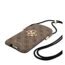 Guess 4G Metal Logo GUHCP12M4GPSBR 6,1" telefontartó táska, barna