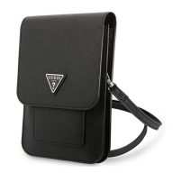 Guess Saffiano Triangle GUWBSATMBK kis táska, fekete