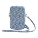 Guess Zip GCube Bottom Stripe GUWBZPGCSPGB kis táska, kék