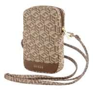 Guess Zip GCube Bottom Stripe GUWBZPGCSPGW kis táska, barna
