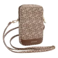 Guess Zip GCube Bottom Stripe GUWBZPGCSPGW kis táska, barna