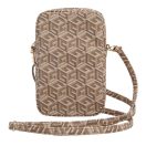 Guess Zip GCube Bottom Stripe GUWBZPGCSPGW kis táska, barna