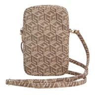 Guess Zip GCube Bottom Stripe GUWBZPGCSPGW kis táska, barna