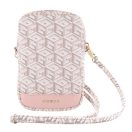 Guess Zip GCube Bottom Stripe GUWBZPGCSPGP kis táska, rózsaszín