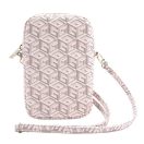 Guess Zip GCube Bottom Stripe GUWBZPGCSPGP kis táska, rózsaszín