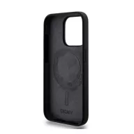   DKNY Liquid Silicone Arch Logo Apple iPhone 15 Pro Magsafe tok, fekete