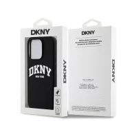   DKNY Liquid Silicone Arch Logo Apple iPhone 15 Pro Magsafe tok, fekete
