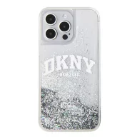   DKNY Liquid Glitter Arch Logo Apple iPhone 15 Pro tok, átlátszó