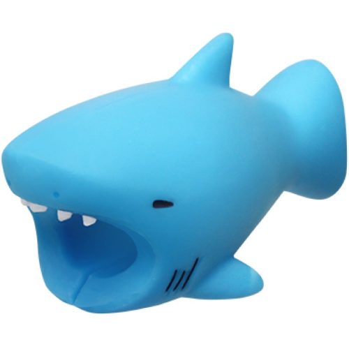 Kábelvédő, cápa figura, kék