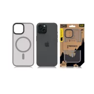   Tactical MagForce Hyperstealth Apple iPhone 15 Magsafe hátlap tok, áttetsző/világosszürke