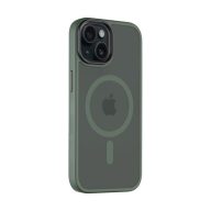   Tactical MagForce Hyperstealth Apple iPhone 15 Magsafe hátlap tok, áttetsző/sötétszöld