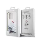 Hello Kitty Liquid Glitter Electroplating Head Logo Apple iPhone 15 Pro hátlap tok, átlátszó