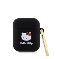   Hello Kitty Liquid Silicone 3D Kitty Head Logo AirPods 1/2 tok, fekete