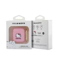   Hello Kitty Liquid Silicone 3D Kitty Head Logo AirPods 1/2 tok, rózsaszín