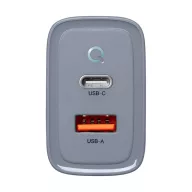   Tactical Microgrid töltő adapter USB-A+ USB-C, GaN, 45W, szürke