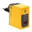 Tactical Nett Warrior gyorstöltő adapter USB-A+ 2 USB-C, 100W, sárga