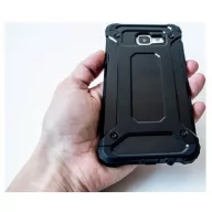   Huawei Honor V30 / V30 Pro, Műanyag hátlap védőtok, Defender, fémhatású, fekete
