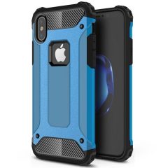   Huawei Y7 Pro (2019), Műanyag hátlap védőtok, Defender, fémhatású, világoskék