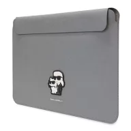   Karl Lagerfeld Sleeve Saffiano Karl&Choupette KLCS16SAKCPMG 16" laptop tok, ezüst