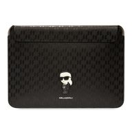   Karl Lagerfeld Sleeve Saffiano Monogram Ikonik KLCS14SAKHPKK 14" laptop tok, fekete