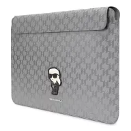   Karl Lagerfeld Sleeve Saffiano Monogram Ikonik KLCS14SAKHPKG 14" laptop tok, ezüst