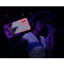 Apple iPhone 13 Pro foszforeszkáló / sötétben világító szilikon tok, rózsaszín