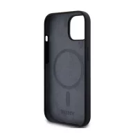   DKNY Liquid Silicone Arch Logo MagSafe iPhone 15 hátlap tok, fekete