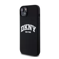   DKNY Liquid Silicone Arch Logo MagSafe iPhone 15 Plus hátlap tok, fekete