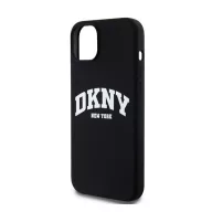   DKNY Liquid Silicone Arch Logo MagSafe iPhone 15 Plus hátlap tok, fekete