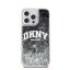 DKNY Liquid Glitter Arch Logo iPhone 15 Pro Max hátlap tok, fekete
