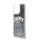DKNY Liquid Glitter Arch Logo iPhone 15 Pro Max hátlap tok, fekete