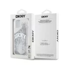 DKNY Liquid Glitter Arch Logo iPhone 15 hátlap tok, átlátszó