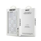 DKNY Liquid Glitter Checkered Pattern iPhone 15 Pro Max hátlap tok, átlátszó