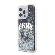   DKNY Liquid Glitter Arch Logo iPhone 13 Pro hátlap tok, fekete